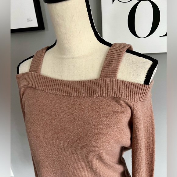 SWTR Off-the-Shoulder Wool/Cashmere Sweater - Picture 2 of 6